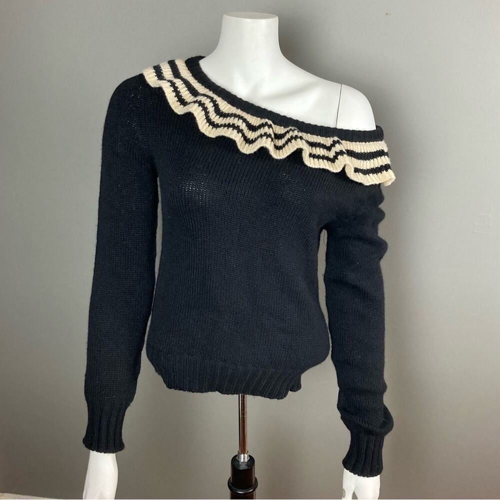 Philosophy Lorenzo Serafini sweater size 2 / XS ruffle wool Paris NWT Coquette